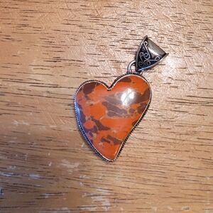 Sterling Silver Heart Shaped Turquoise Pendant